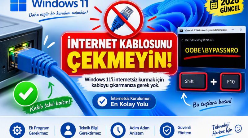 🚫 İnternet Kablosunu ÇEKMEYİN!